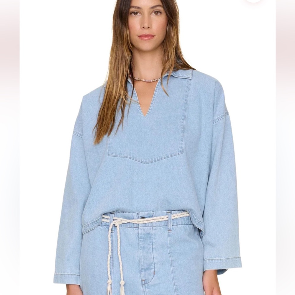 Xirena Light Blue Denim Top Size XS